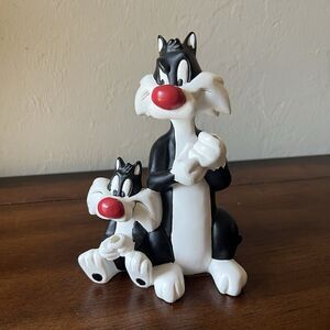 Warner Bros. Sylvester Cat and Junior Fishing Figurine Looney Tunes 1996 *READ
